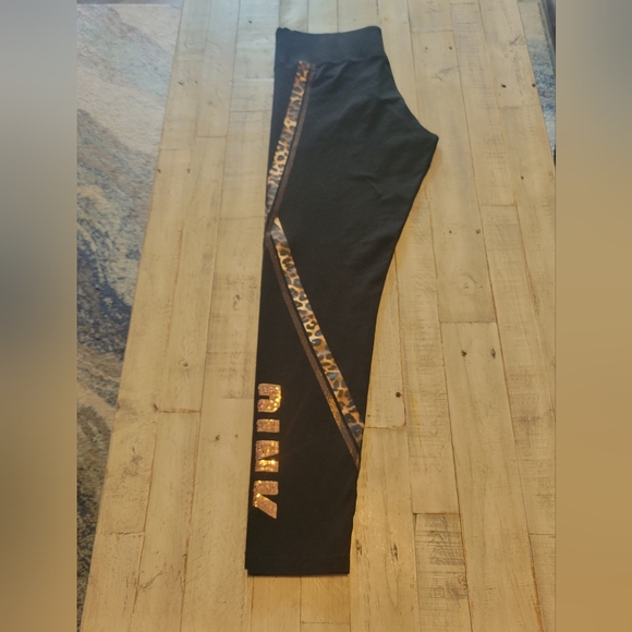 PINK Victoria's Secret Pants - VS PINK HTF LEOPARD BLING LEGGINGS